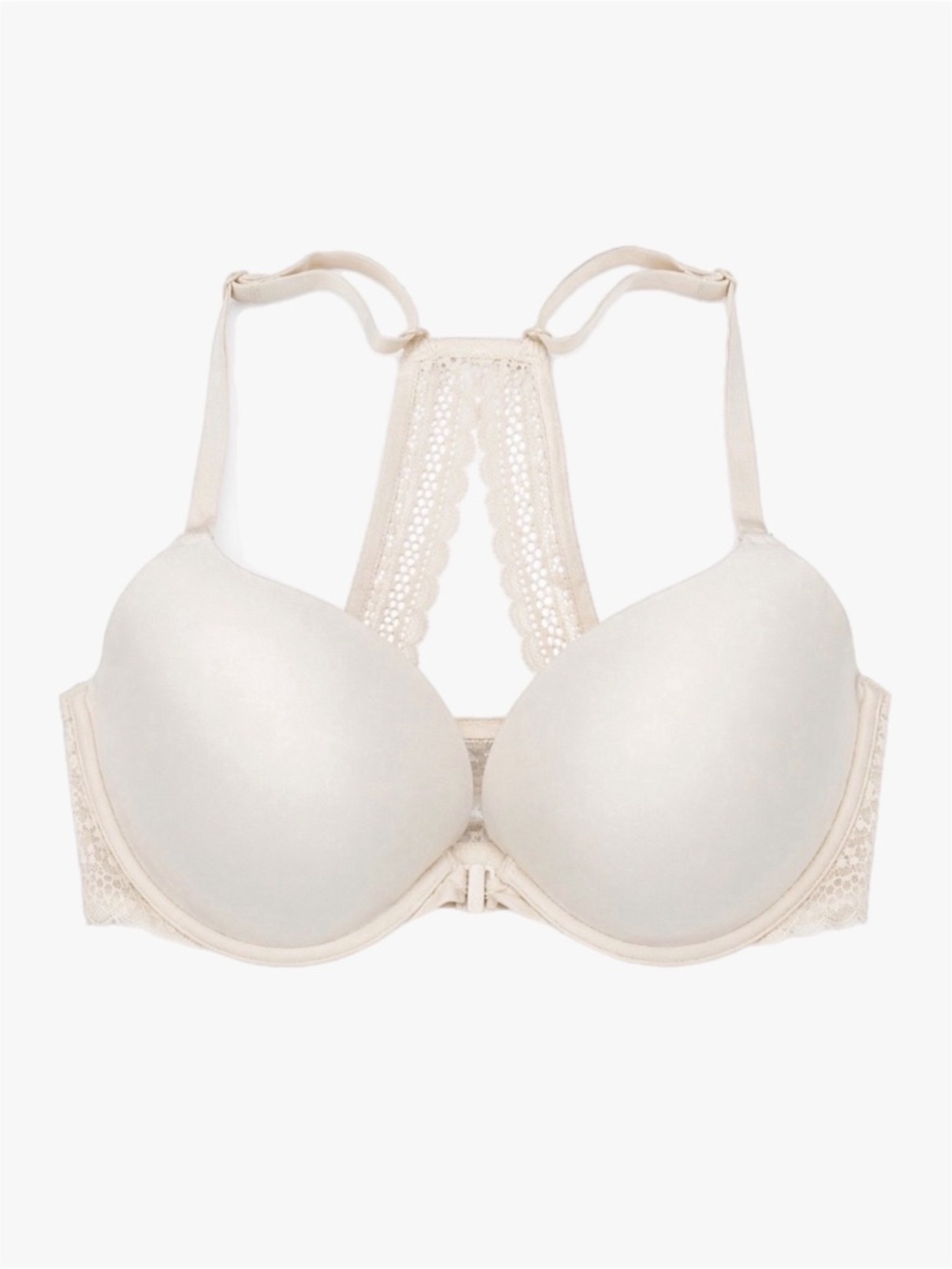 Victoria’s Secret Dream Angels Lace Racerback Lines Demi Front Closure 36DD